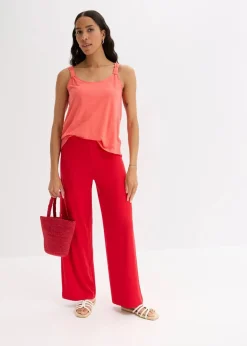 bonprix Hosen|Bekleidung·Kleider^Palazzo-Hose mit Bequembund tiefrot