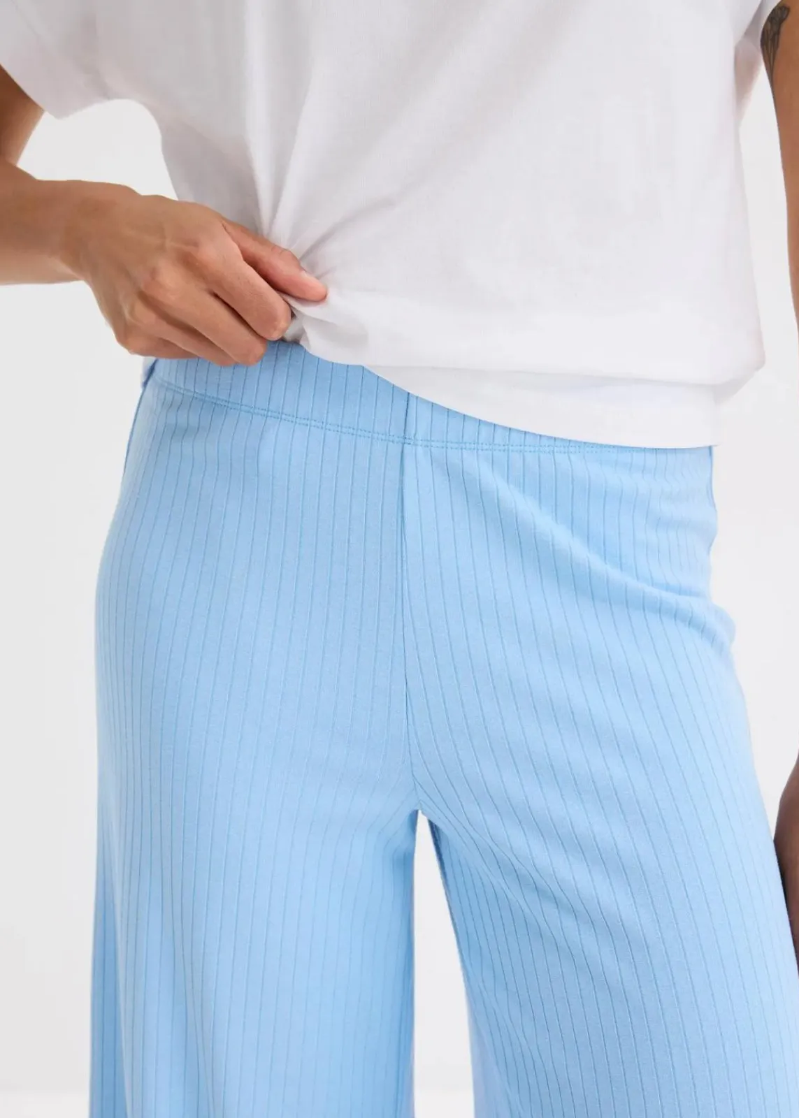 bonprix Bekleidung·Kleider|Hosen^Palazzo-Hose mit Bequembund hellblau