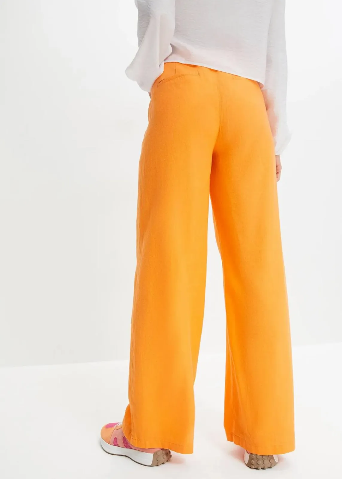 bonprix Hosen|Bekleidung·Kleider^Palazzo-Hose mit Leinen hellorange