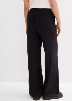 bonprix Hosen|Bekleidung·Kleider^Palazzo-Hose mit Leinen schwarz