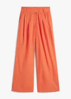 bonprix Hosen|Bekleidung·Kleider^Palazzo-Hose mit Leinen, sehr weit geschnitten kupferorange