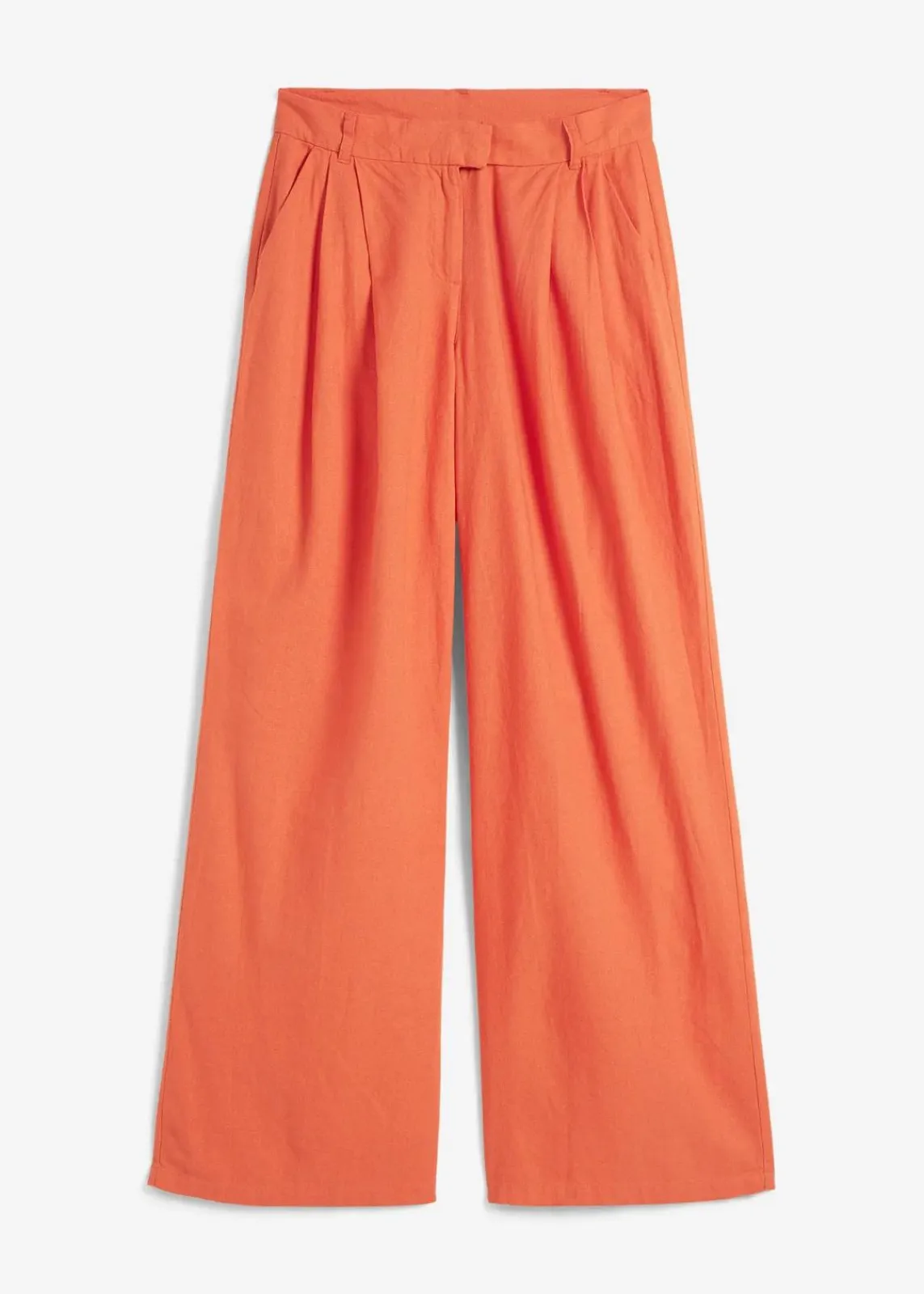 bonprix Hosen|Bekleidung·Kleider^Palazzo-Hose mit Leinen, sehr weit geschnitten kupferorange