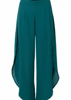 bonprix Bekleidung·Kleider|Hosen^Palazzo-Hose mit Schlitz petrol