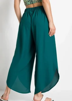 bonprix Bekleidung·Kleider|Hosen^Palazzo-Hose mit Schlitz petrol