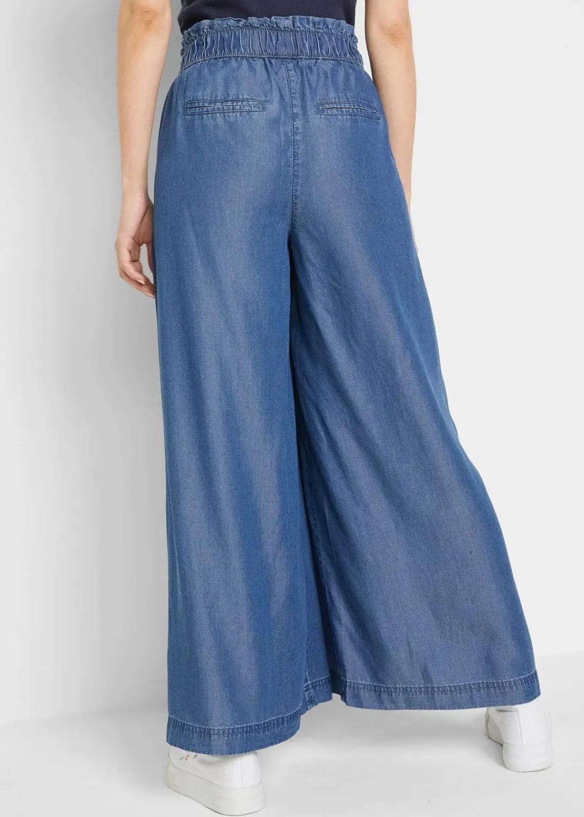 bonprix Bekleidung·Kleider|Hosen^Palazzo-Hose mit Seitenschlitz, 7/8 Länge blau denim