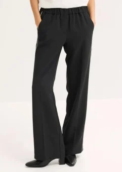 bonprix Bekleidung·Kleider|Hosen^Palazzo-Hose mit Zierstreifen schwarz