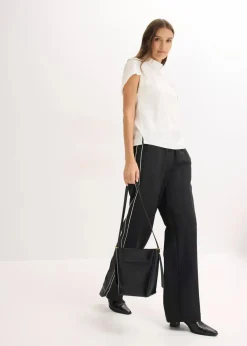bonprix Bekleidung·Kleider|Hosen^Palazzo-Hose mit Zierstreifen schwarz