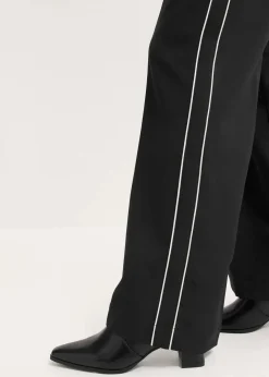 bonprix Bekleidung·Kleider|Hosen^Palazzo-Hose mit Zierstreifen schwarz
