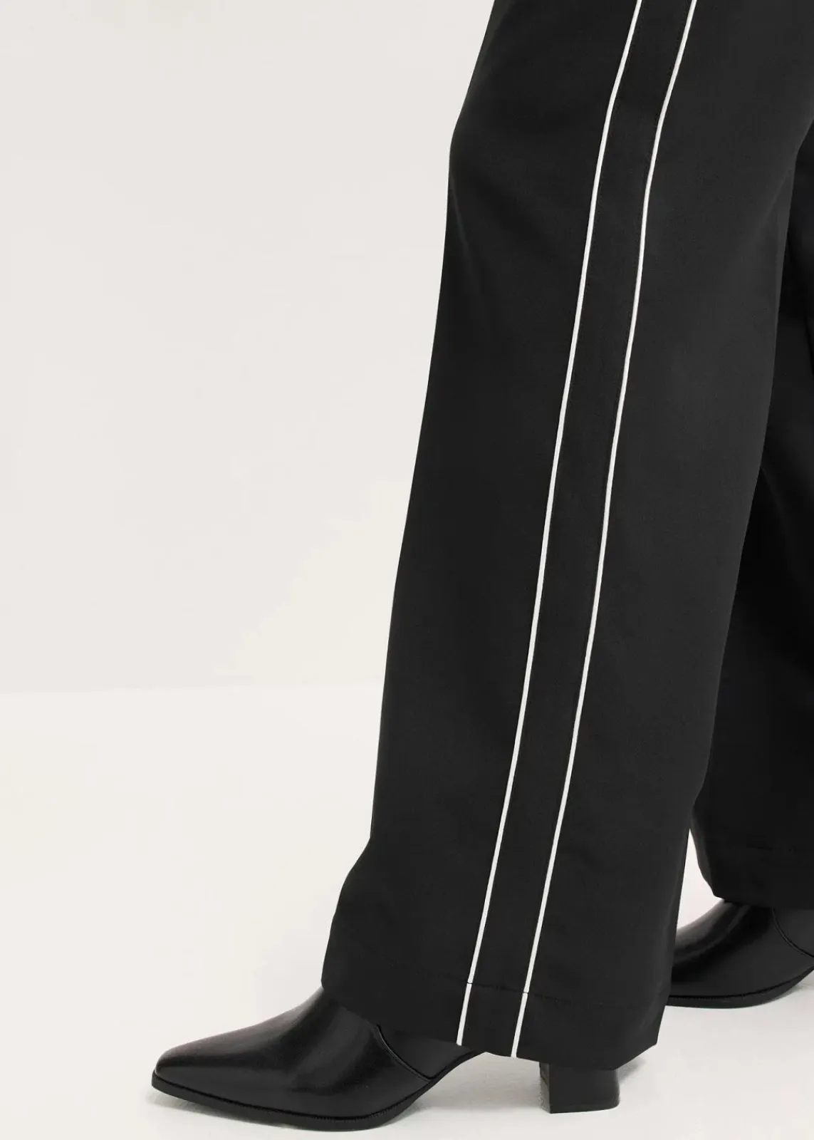 bonprix Bekleidung·Kleider|Hosen^Palazzo-Hose mit Zierstreifen schwarz