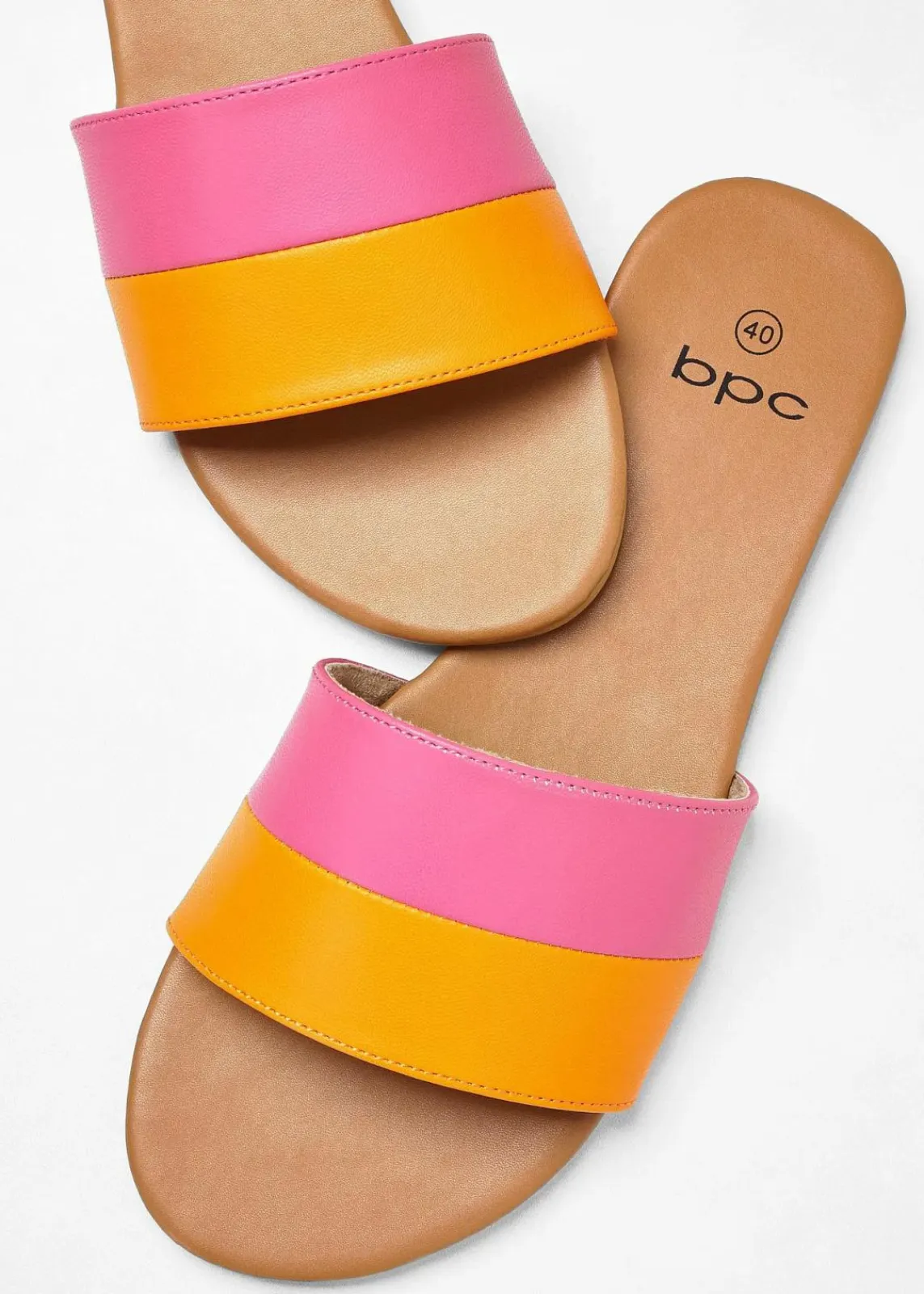 bonprix Sommerschuhe^Pantoletten orange/pink
