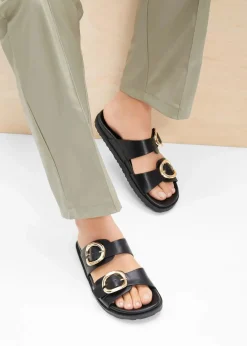 bonprix Sommerschuhe^Pantoletten schwarz