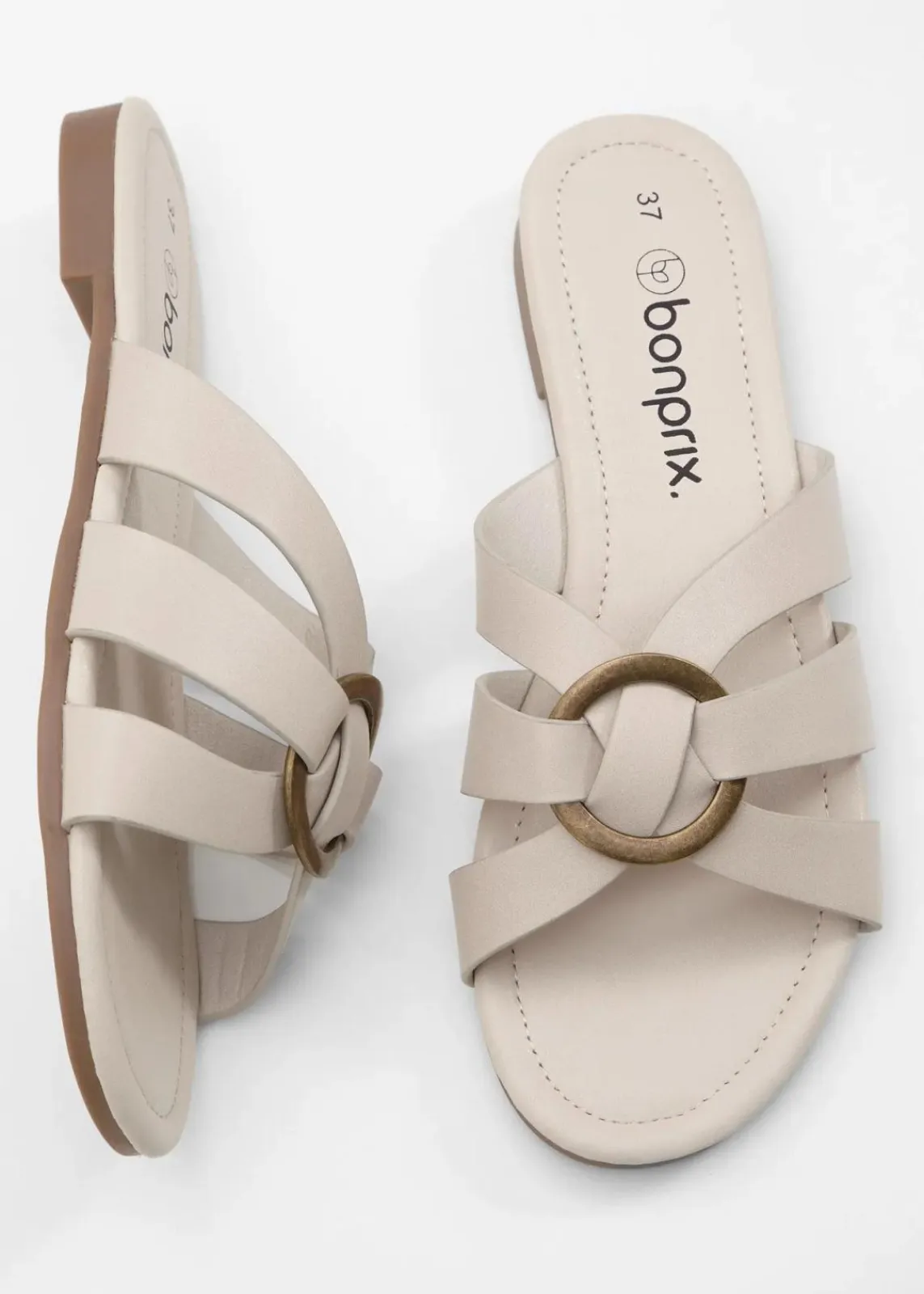 bonprix Sommerschuhe^Pantoletten natur