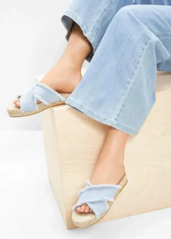 bonprix Strandmode|Sommerschuhe^Pantoletten hellblau