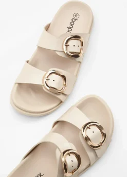 bonprix Sommerschuhe^Pantoletten beige