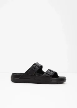 bonprix Sommerschuhe|Strandmode^Pantoletten aus wasserabweisendem Material schwarz