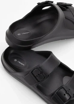 bonprix Sommerschuhe|Strandmode^Pantoletten aus wasserabweisendem Material schwarz