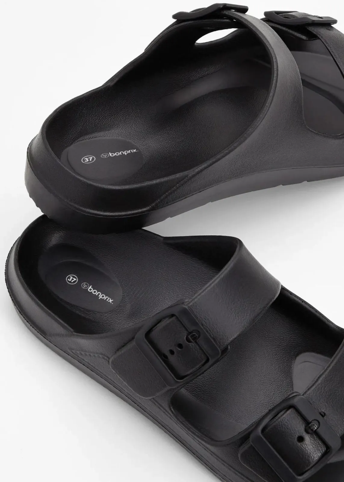 bonprix Sommerschuhe|Strandmode^Pantoletten aus wasserabweisendem Material schwarz