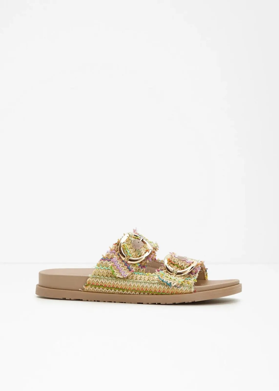 bonprix Strandmode|Sommerschuhe^Pantoletten in Bast-Optik natur multi