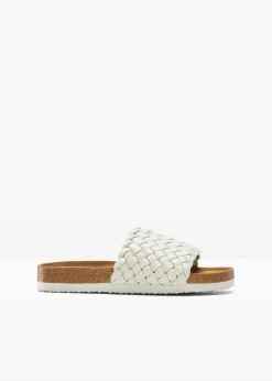 bonprix Sommerschuhe^Pantoletten in Flechtoptik beige