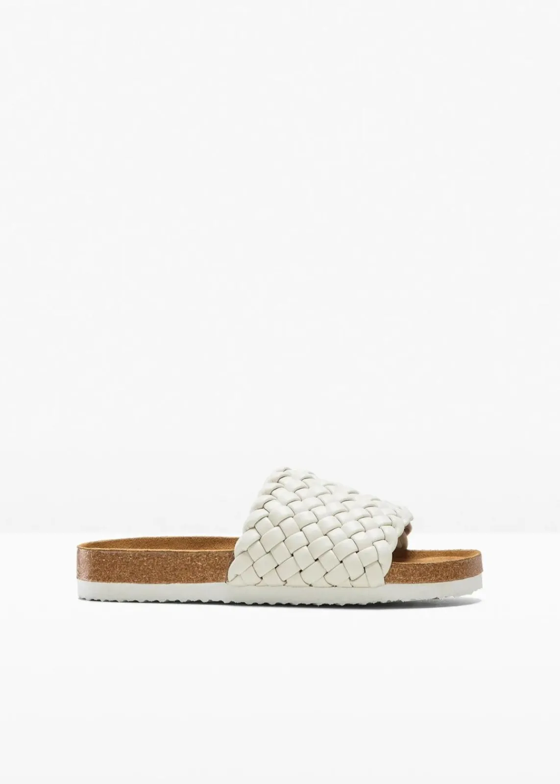 bonprix Sommerschuhe^Pantoletten in Flechtoptik beige
