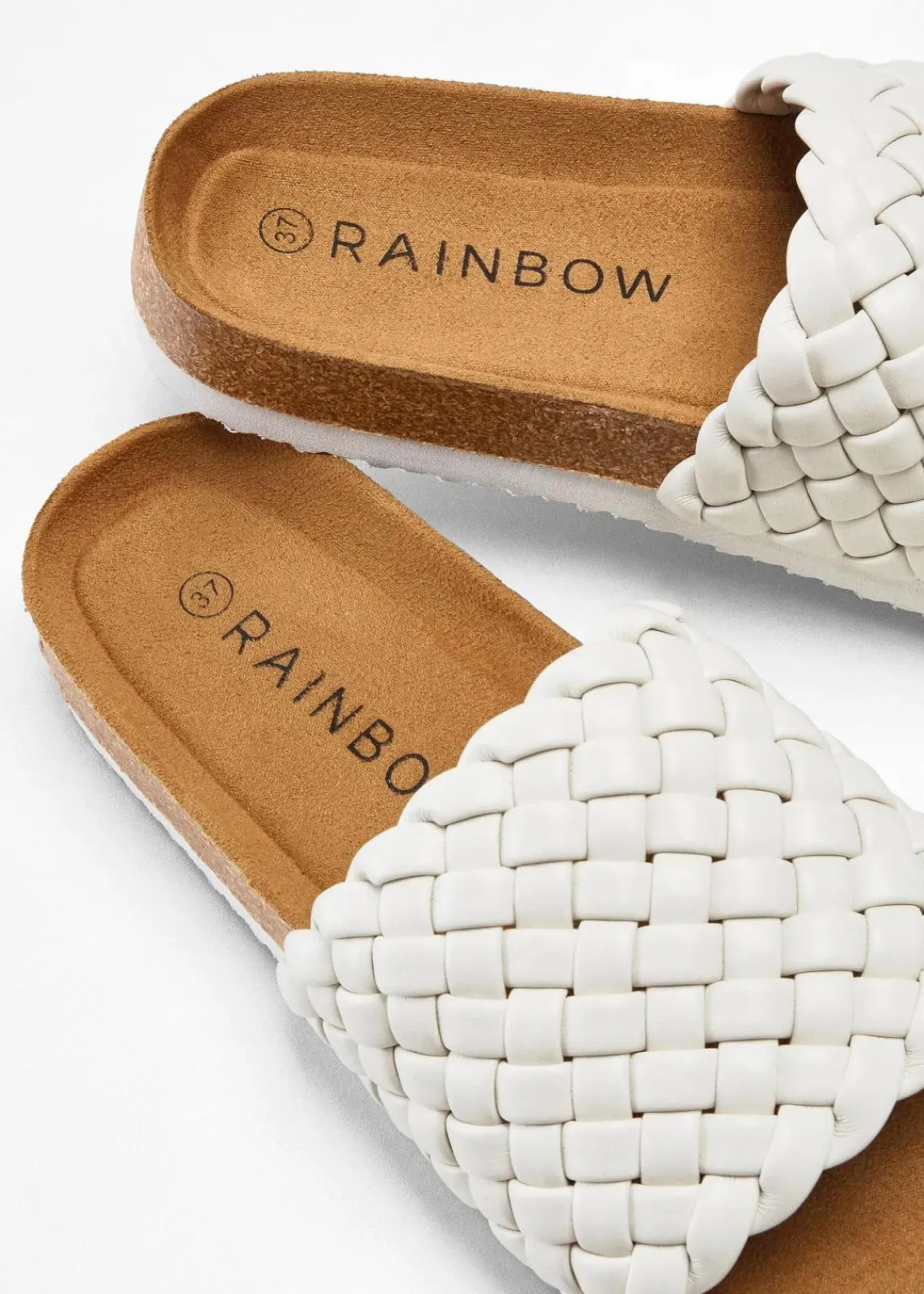 bonprix Sommerschuhe^Pantoletten in Flechtoptik beige