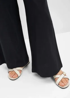 bonprix Strandmode|Sommerschuhe^Pantoletten mit dekorativer Schnalle naturbeige