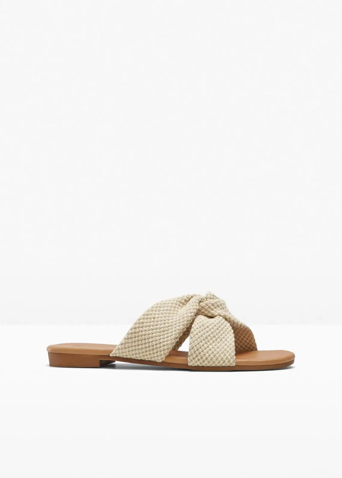 bonprix Sommerschuhe^Pantoletten mit Knoten beige