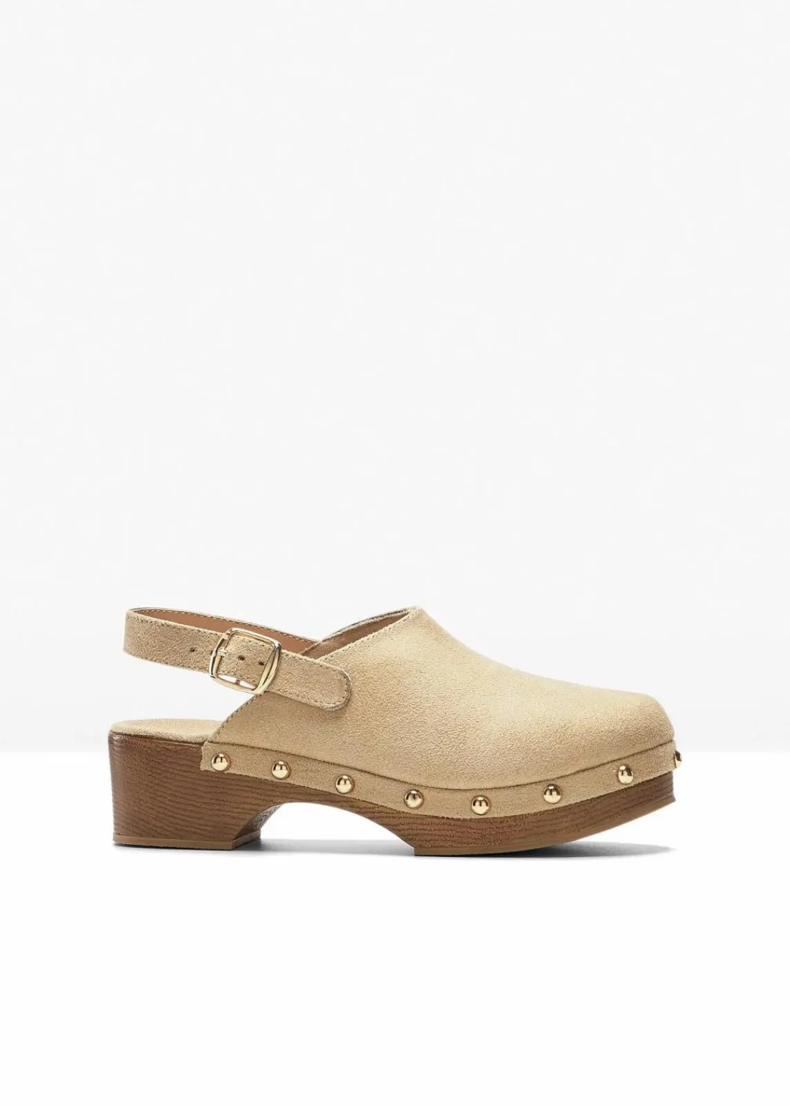bonprix Sommerschuhe^Pantoletten mit Riemchen hellsand