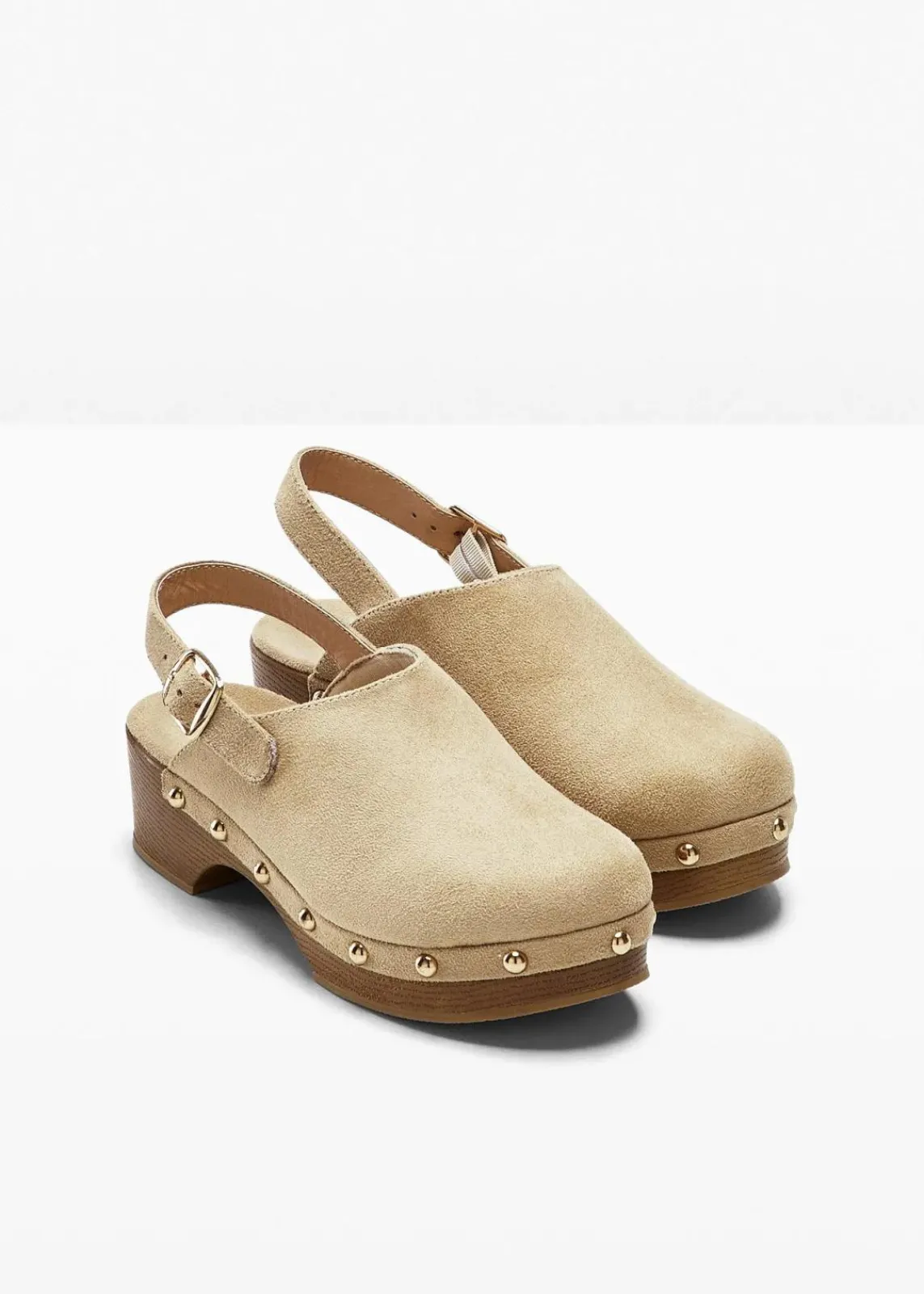 bonprix Sommerschuhe^Pantoletten mit Riemchen hellsand