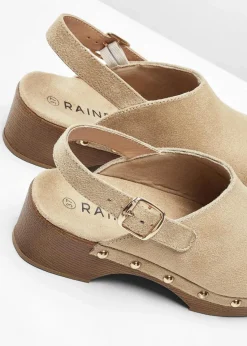 bonprix Sommerschuhe^Pantoletten mit Riemchen hellsand