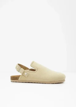 bonprix Sommerschuhe^Pantoletten mit Riemen grünbeige