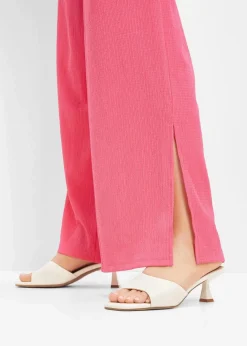 bonprix Sommerschuhe^Pantoletten mit schmalem Absatz naturbeige