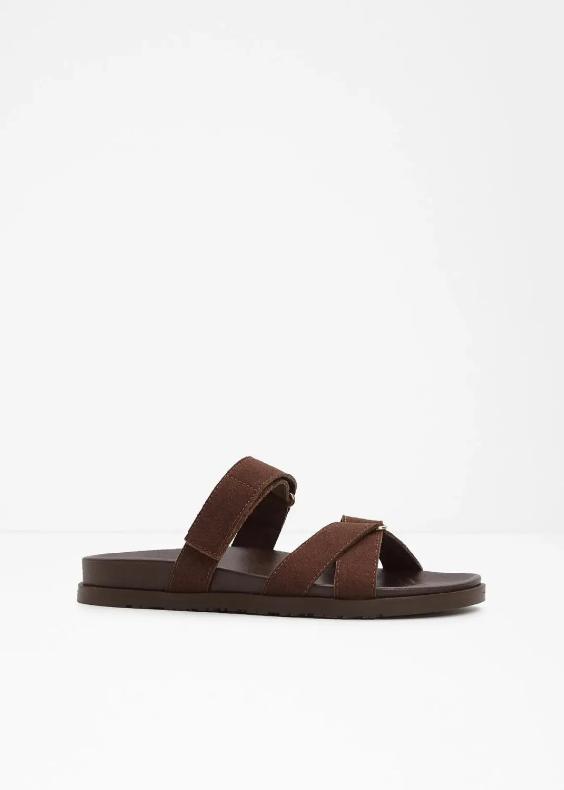 bonprix Strandmode|Sommerschuhe^Pantoletten mit verstellbarem Riemen terrabraun