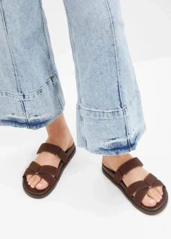 bonprix Strandmode|Sommerschuhe^Pantoletten mit verstellbarem Riemen terrabraun