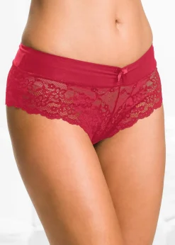bonprix Nachhaltigere Materialien|Höschen^Panty aus edler Spitze rot