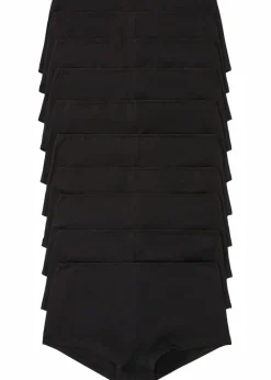 bonprix Wäsche·Basics|Wäsche·Baumwollunterwäsche^Panty (10er Pack) schwarz