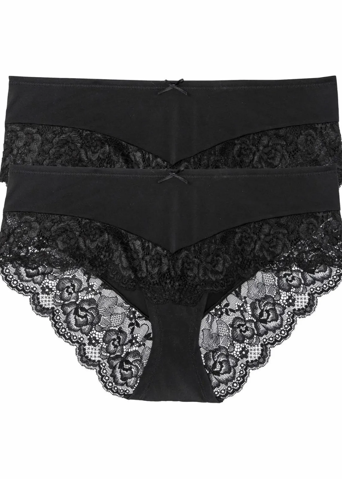 bonprix Wäsche·Dessous|Wäsche·Höschen^Panty (2er Pack) schwarz