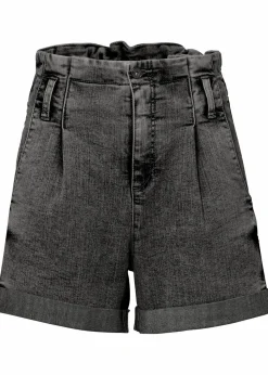 bonprix Bekleidung·Outdoorbekleidung|Bekleidung·Shirts & Tops^Paperbag Jeans-Shorts schwarz denim
