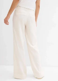 bonprix Bekleidung·Kleider|Hosen^Paperbag-Hose aus luftigem Leinen-Mix naturbeige