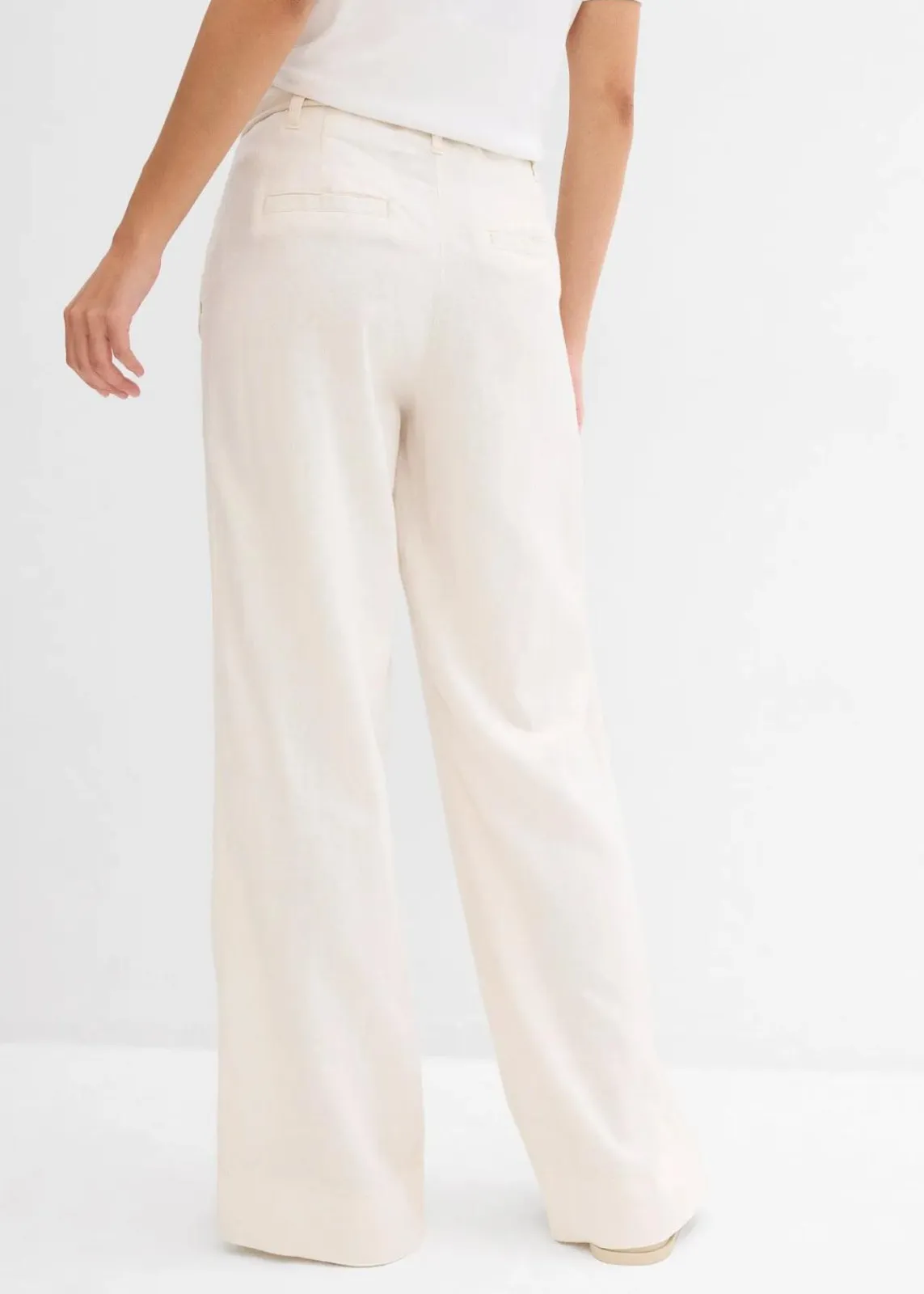 bonprix Bekleidung·Kleider|Hosen^Paperbag-Hose aus luftigem Leinen-Mix naturbeige
