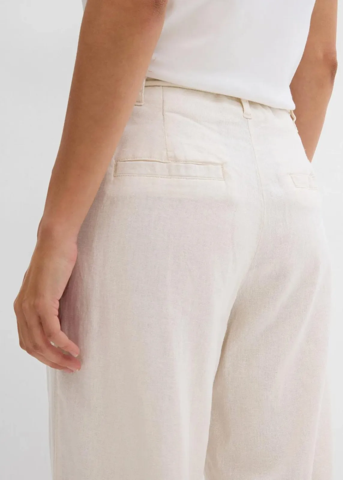 bonprix Bekleidung·Kleider|Hosen^Paperbag-Hose aus luftigem Leinen-Mix naturbeige