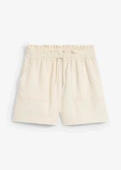 bonprix Hosen|Shorts^Paperbag-Shorts aus fließendem Lyocell-Mix cremeweiß