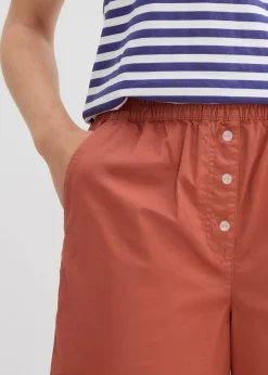 bonprix Hosen|Shorts^Papertouch-Bermuda aus Baumwoll-Mix cognac