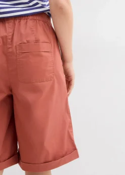 bonprix Hosen|Shorts^Papertouch-Bermuda aus Baumwoll-Mix cognac