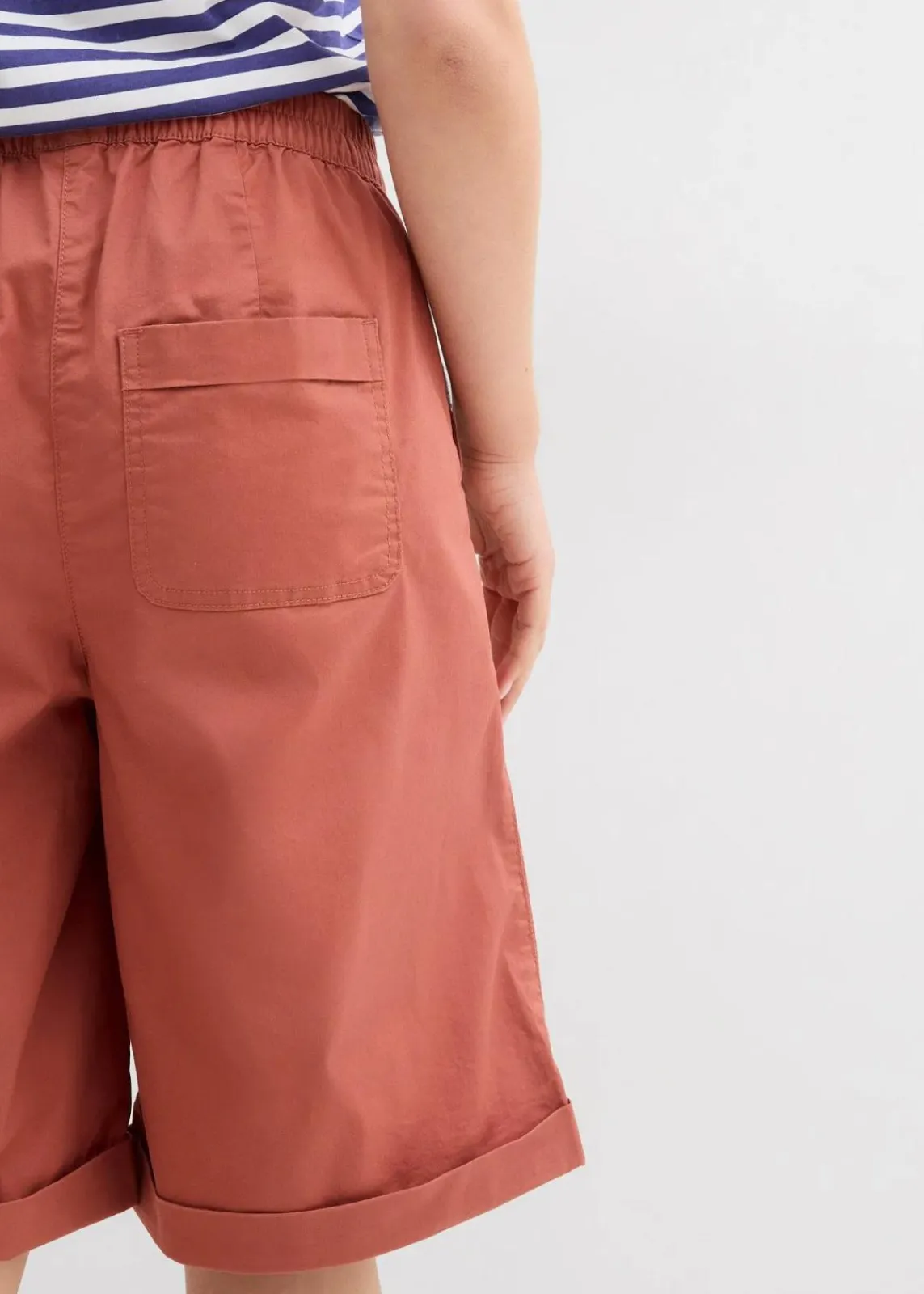 bonprix Hosen|Shorts^Papertouch-Bermuda aus Baumwoll-Mix cognac
