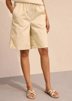 bonprix Bekleidung·Outdoorbekleidung|Bekleidung·Kleider^Papertouch-Bermuda aus Baumwoll-Mix hellsand