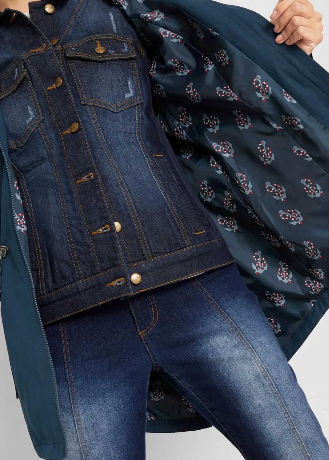 bonprix Jacken & Mäntel^Parka dunkelblau