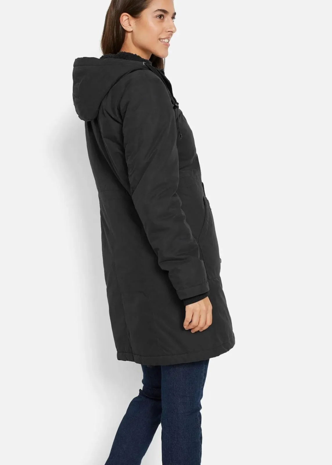 bonprix Bekleidung·Hosen|Jacken & Mäntel^Parka, gefüttert schwarz