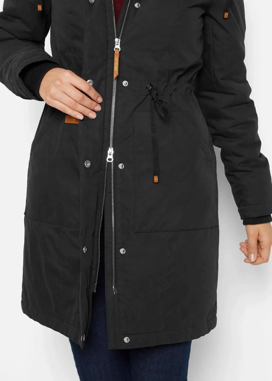 bonprix Bekleidung·Hosen|Jacken & Mäntel^Parka, gefüttert schwarz