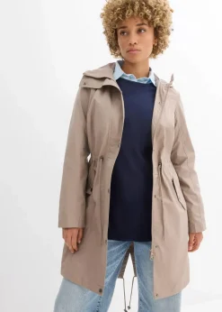 bonprix Jacken & Mäntel^Parka mit Kapuze taupe
